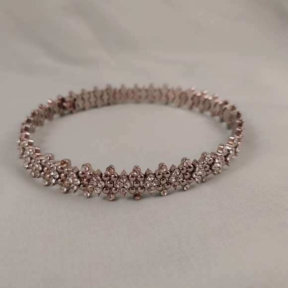 Flexible Choker Necklace & Bracelet SET Rhinestone Party Prom Dance Elegant - Picture 6 of 8